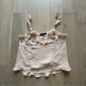 Lulu's Soft Beige Ruffle Camisole Size Medium